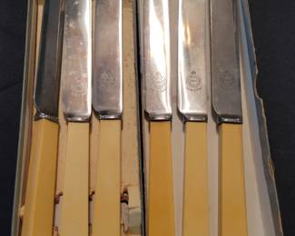 Sheffield butter knives with bakelite handles