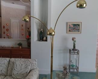 Vintage brass floor lamp