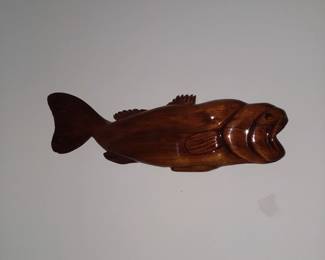 Solid wood wall fish