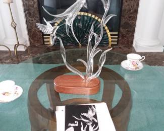 Frabel art glass Hummingbird figurine
