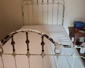 Antique iron & brass bed