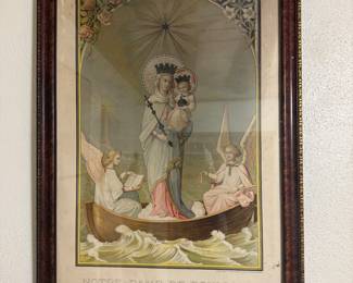 Very old Notre Dame poster was in a fire