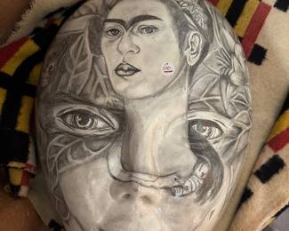 Mexican hand painted face