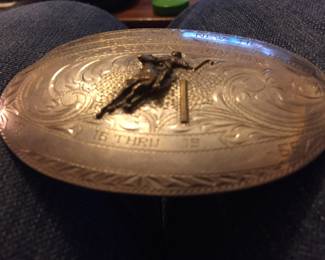 Sterling 1940 rodeo buckle from Los cruces