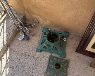 Antique Christmas tree iron stands