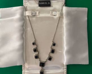 Samuel B. of New York & Bali FINE Silver & Black Onyx Necklace Approx. Original Retail $975.00