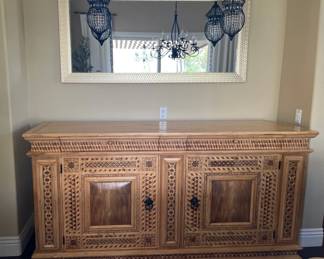 HA132VWood Buffet And Mirror