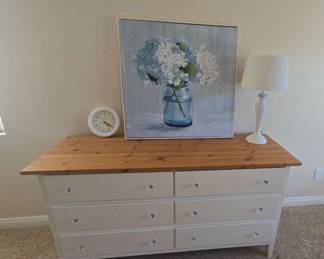 HA138Mystic Blue Hydranga Haze Painting And Dresser