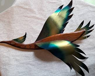 1962 MASKATEER RETRO FLYING WATERFOWL STAMPED 25"L