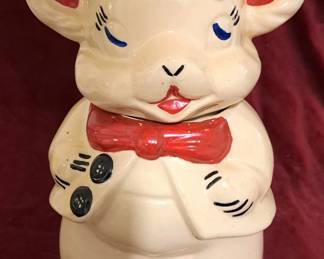 1940's RARE TURNABOUT DOUBLE SIDED COOKIE JAR