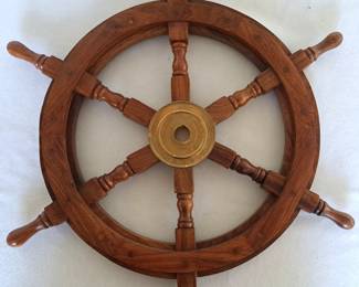 SHIPS WHEEL WALL HANGER