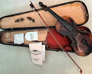 JOH. BAPT. SCHWEITZER GERMAN VIOLIN 1800's W CASE