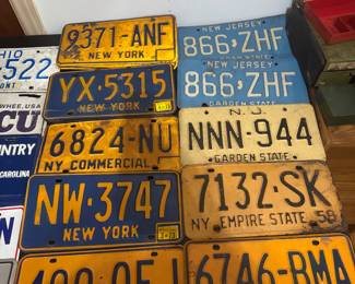 Vintage license plates