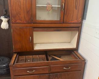 Hoosier cabinet - no enamel top