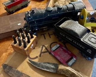 Vintage Knives + Toy Train