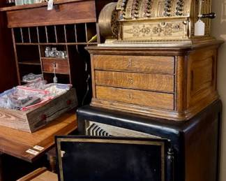 Antique Cash Register & Safe