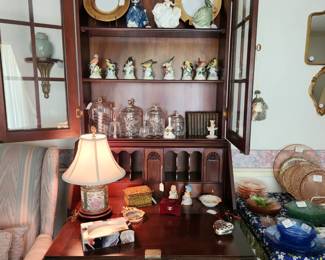 Royal Dalton figurines, Vintage Peter Barrett: Franklin Mint bird Bells, Multiple sizes Lead Crystal lidded Jars