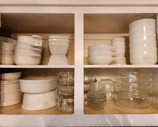 Milk Glass , Pyrex Corningware 