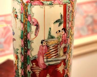 Pair of Rose Medallion Lamps
