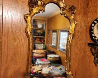 Smaller Italian Gold Gilded Mirror