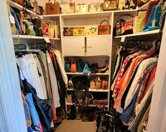 HUGE Selection of women's  clothing, Vintage Decoupage Purses, Straw bags