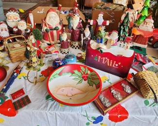 Vintage Christmas, Folk Art Santa's, Gorham