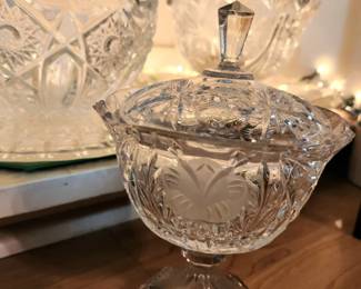Crystal Candy dishes and serving pieces 