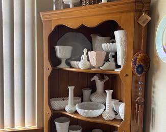 Tons of milk glass 