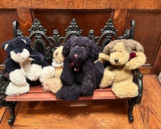 Cast-Iron and Wood Miniature Park Bench
