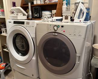Whirlpool Washer and Dryer with Storage Drawers