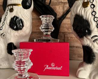 Baccarat Crystal, "Re'gence" Candle Holders
