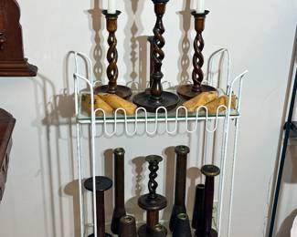 Collection of Old English, Barley Twist Candle Sticks