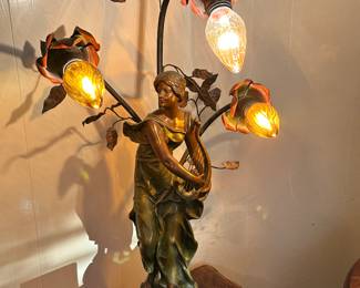 Vintage Emile Bruchon Bronze Lamp