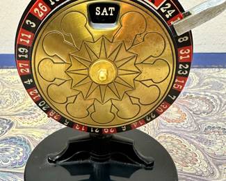Vintage Roulette Wheel Desk Calendar