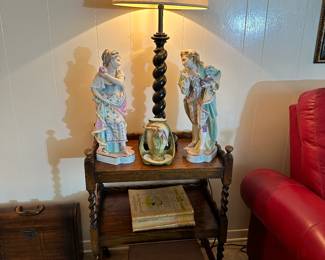 Antique Barley Twist End Table