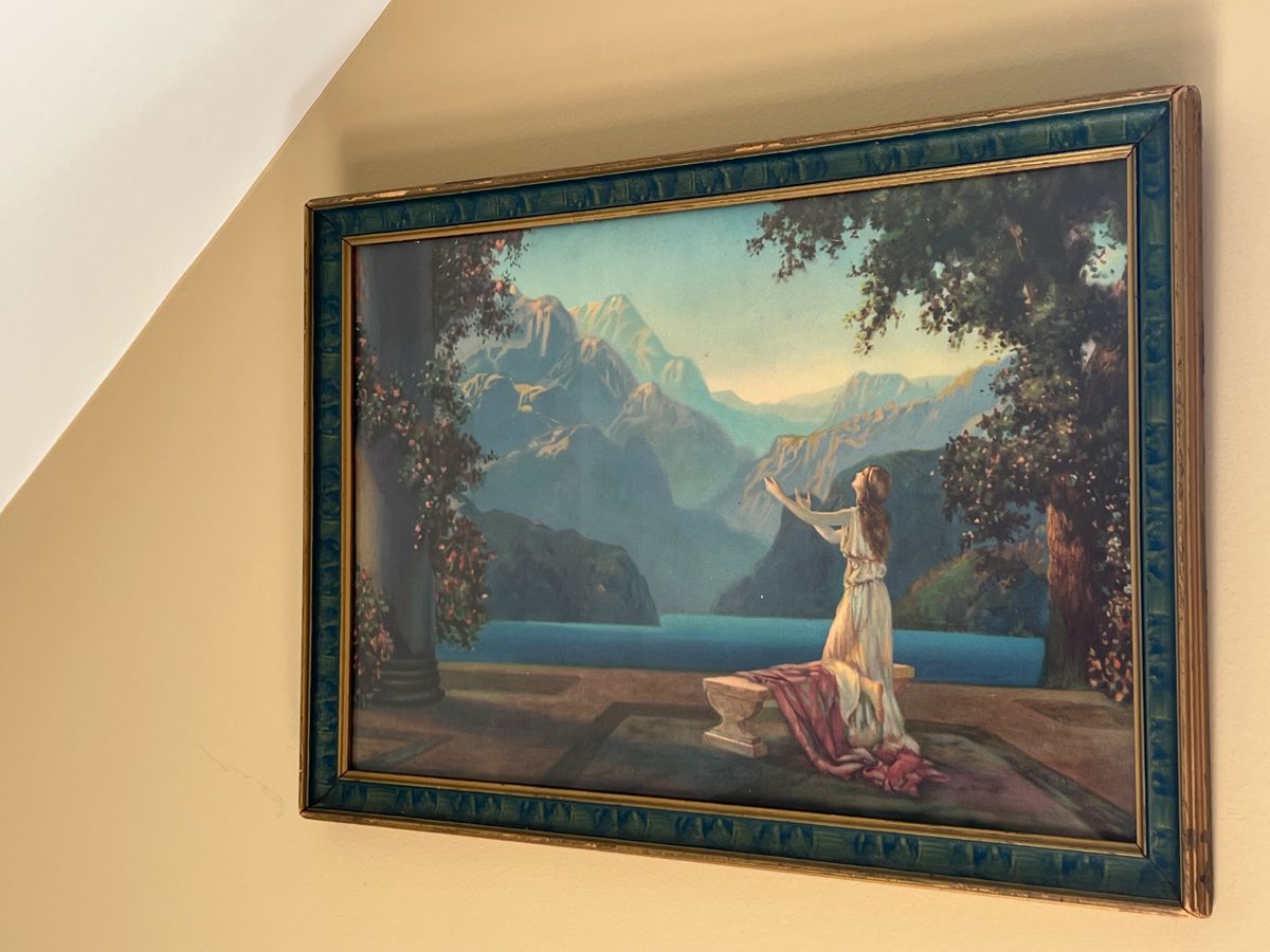 Sunset Dreams Vintage R. Atkinson Fox Print with original frame. 