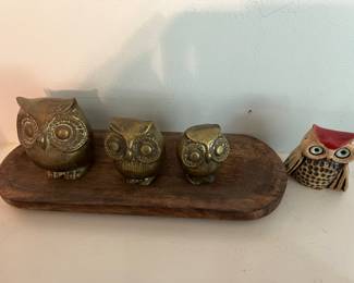 Vintage owl decor.