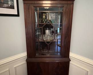 Antique corner cupboard. 