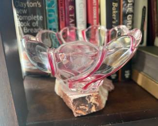 Glass candy bowl. 