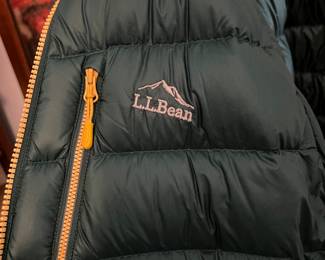 LL Bean puffy jacket. 