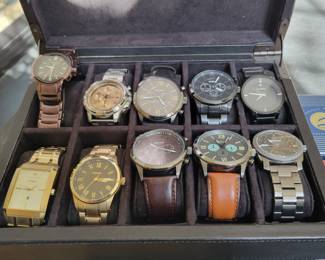 Large collection of Fossil watches and a few other brands