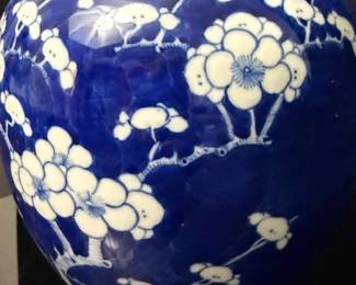 antique blue and white