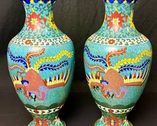 Cloisonne vases