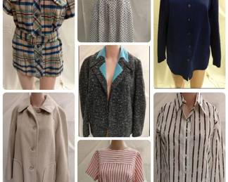 Vintage Textured And Print Womens Clothing Lot