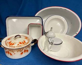 Antique Enamelware For Display