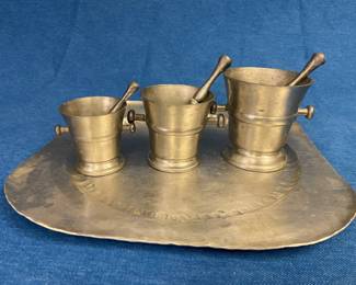 Apothecary Holland Tin Mortar And Pestle Set