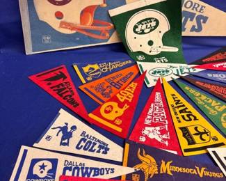 Vintage Collection Pennants Sports Lot