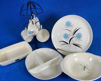 Umbrella Mug Stand Mix Of MCM Stetson, Haeger Dishes