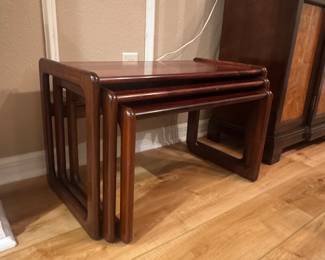 Solid Teak Nesting Tables | Set of 3 | Made in Denmark