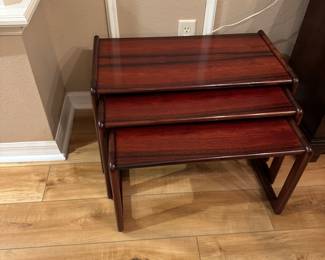 Solid Teak Nesting Tables | Set of 3 | Made in Denmark